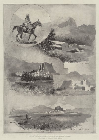 La Perturbation du Baloutchistan, Vues du district de Khelat - Henry Charles Seppings Wright